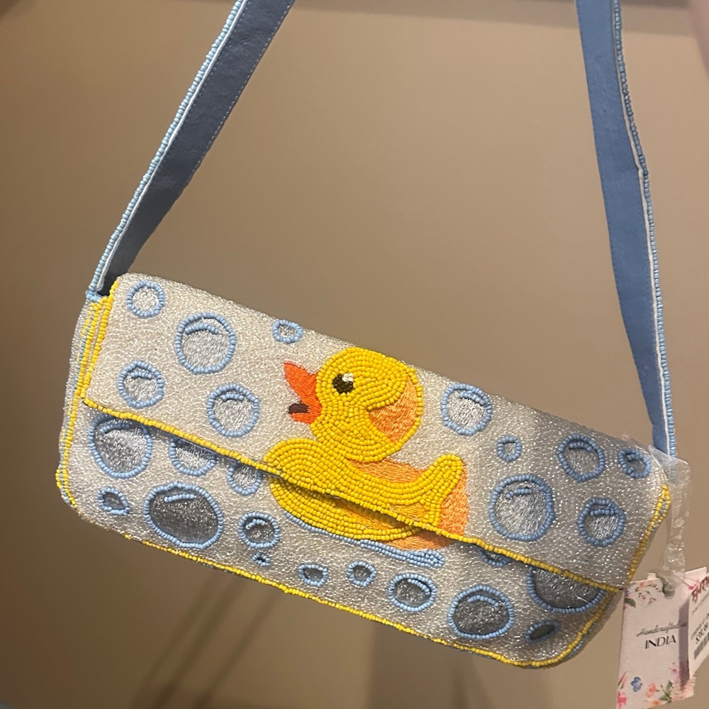 Duck Beaded Shoulder Bag